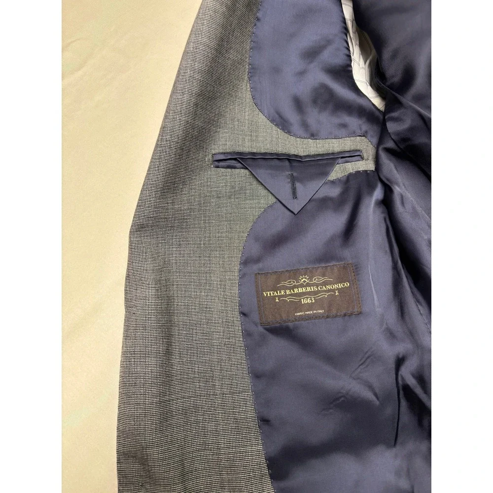Suitsupply Lazio Slim Fit Blazer Grey Vitale Barberis Canonico Wool Mens 36R 46